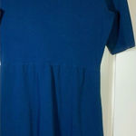 Garnet Hill  Retro Ponte Knit Dress Womens 10 Blue Basic Classic‎ Comfort Preppy Photo 0