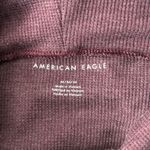 American Eagle  Shirt Womens Medium Pink Mock Neck Waffle Knit Cropped Streetwear Photo 4