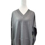 Tek Gear New Women's Stretch Fleece V-Neck Pullover Sweater Grey Size L Photo 1