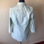 Lands' End Land’s End Wrinkle Free Striped 3/4 Sleeve Dress Shirt Photo 3