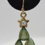 Womens Jewelry Green Stones Christmas Tree Beaded Dangling Earrings Accessories Photo 6