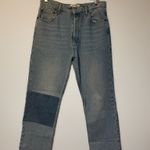 Reformation Cynthia Patch High Rise Straight Button Fly denim jeans Photo 1
