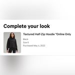 Lululemon  Textured Half-Zip Hoodie - black Photo 1