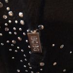 BCBGMAXAZRIA Women’s Black Sparkling Studded Hoodie Size S Photo 3