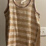 Hem & Thread  Tan and White Striped Tank Top Photo 0