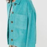 BDG | Urban Outfitters Clark Turquoise Corduroy Button Down Shacket Size M Photo 1