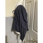 Madewell  Tie-Back Peplum V Neck Floral Print Long Sleeve Top Campden Daisies M Photo 3