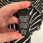 BCX Black White Indigo Colorblock Striped Cap Sleeve Fit & Flare Dress JUNIORS 7 Photo 6