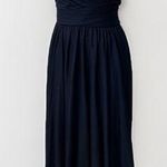 David's Bridal New David’s Bridal women’s Elegant One-Shoulder bridesmaid Navy wedding Dress Photo 0