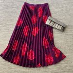 A New Day Floral Pleated Midi Skirt Sz L Photo 1