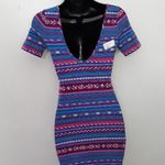 Forever 21 multicolored short sleeve bodycon dress Photo 2