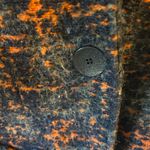 Peruzzi Navy Blue & Orange Sweater Cardigan Blazer, Made in Italy | Size 36 (0) Photo 2