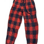 SKIMS  Red and Black Checkered Women's Pants, S/M Photo 0