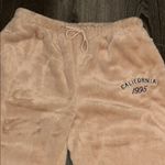 Women’s Cozy Faux Fur Sweatpants Tan Size XL Photo 2