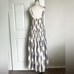 J.Crew  Cream and Lavender Pattern Lilac  Smock Midi Dress Photo 5