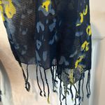Old Navy Watercolor Floral Print Navy/Blue/Yellow Scarf Photo 1