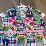 Vintage vacation print vest tank top beach Florida holiday Size 12P Photo 2