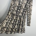 WAYF NWOT  Snakeskin Print Mesh Tiered Skater Dress Long Sleeve Layered Small‎ Photo 4