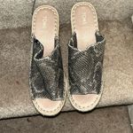 Toms Tom’s platform in snake print upper and natural bottom heel. 4” heel. Size 8. Photo 0
