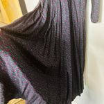 Karin Stevens Vintage  Black Purple Floral Flowy Zip Up Back Dress Petite size 6 Photo 8