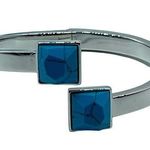 NEW Real Simple fashion silver and turquoise adjustable bracelet Blue Photo 0