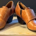 B.O.C. Ankle Boots Double Buckle Tan Leather Block Heel Round Toe . Sz 8… Photo 2