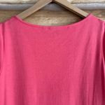 Rafaella laced grommet trim scoop neck coral tee size large Photo 9