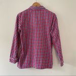 Victoria's Secret Victoria’s Secret pajama top women's small red purple plaid button down Photo 3