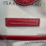 Isaac Mizrahi Bridgehampton Burgundy Cognac Leather Tote Messenger Turnlock Bag Photo 10