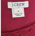 J.Crew Women's Dress Lined lace 3/4 Sleeve Shift Flared Dress Knee Length Red 8 Red Photo 1