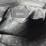 DKNY  Black Faux Leather Tote Bag Shoulder Crossbody Zippered Work Purse Photo 6