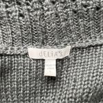 Delias Grey Knit Shawl Collar Sleeveless Sweater Vest Cardigan Belted Size L Gray Size L Photo 2