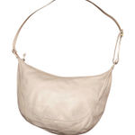Vintage 80s Gasson Crescent Leather Beige‎ Shoulder Bag Retro Minimalist Casual White Photo 0