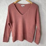 Lucky Brand  | Blush Pink Chunky Knit VNeck Sweater Size S Photo 0