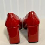 Gloria Vanderbilt  Women's 5.5 Red Patent Square Toe Pumps Chunky Block Heel Y2K Photo 5