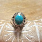 Sterling Silver Natural Blue Turquoise 925  Ring Photo 3