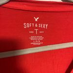 American Eagle  Outfitters Bright Burnt Orange V-Neck Tee Photo 1