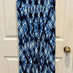 CHAPS  Womens Maxi Dress Medium Blue‎ White Geo Print Sleeveless Vacation Cruise Photo 0