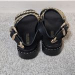 One Teaspoon Womens Vivienne Leather Black Gold Studded Sandals Sz 38 US 7 Photo 6