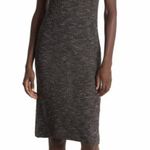 Max Studio Cap Sleeves Cowl Neck Ribbed Brown Midi Sweater Dress, size XS Photo 0