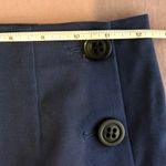 Navy Blue Asymmetrical Midi Pencil Skirt Photo 6