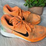 Nike • lunar glide 7 citrus orange black tide pool blue ankle high running shoes Photo 2
