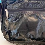 LeSportsac  Black Patent Classic Hobo Crossbody Bag Zipper Closure Big Pocketbook Photo 1