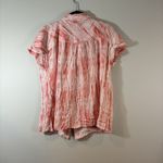 Rock & Republic  Shirt Womens Short Sleeves Red‎ White Stripes Button Up Medium Photo 2