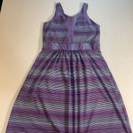 Tehama Athleisure Fit and Flare Mini Blue & Purple Stripes Tennis Preppy Dress S Photo 7