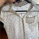 Old Navy  White Polka Dot Blouse Photo 1