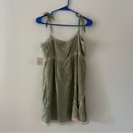 Free People NWT  Green Cottagecore Fairycore Lace Coquette Mini Dress Size S Photo 4