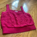 House of Harlow 1960 REVOLVE Knit Crochet Top Skirt Set in Magenta Sz Medium Pink Photo 12