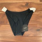 Lulus Oceanfront Energy Black Color Block Cheeky Bikini Bottoms Size L Photo 1
