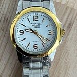 Milano Expressions Ladies Watch Stainless Bracelet White Dial Gold Tone Hands Photo 0